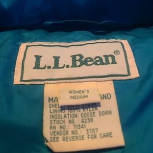 VTG LL BEAN Puffer Vest Teal Goose Down Women’s M